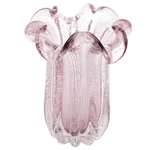 Vaso De Vidro Italy Rosa Claro Estilo Murano 19cm Wolff