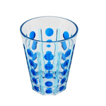 Jg 2 Copos Em Acrílico Bolas E Listras Azul Entrecasa