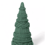 Árvore Decorativa Resina Verde Efeito Tricot Natal 38cm