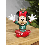 Minnie Resina Feliz Vermelho E Verde Ursinho Natal Cromus