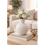 Vaso Decorativo Porcelana Branco 16cm