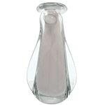 Santa Tipo Murano Vidro M 24cm Rosa