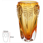 Vaso Decorativo Vidro Tipo Murano Ambar 25cm