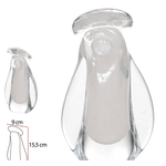 Santa Tipo Murano Vidro P 16cm Rosa