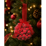 Jogo De 3 Bolas De Natal Vermelho Berry Nevado Cromus Natal