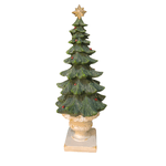 Árvore Decor Resina Verde Berry Vermelho Estrela Luxo Natal