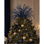 Galho Natalino Enfeite Ponteira Arvore Natal Azul Brilho