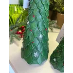 Árvore Resina Verde Com Estrela Natal Luxo Tok Da Casa 30cm