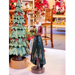 Rena Em Resina Classica Luxo Com Guirlanda Natal Verde