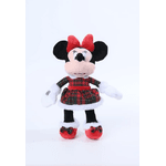 Pelúcia Minnie De Natal Sentada Vestido Xadrez Disney 45cm Xadrez