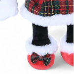 Pelúcia Minnie De Natal Sentada Vestido Xadrez Disney 45cm Xadrez