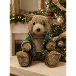 Enfeite Decoração De Natal Urso Palha 30cm Tok Da Casa