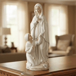 Imagem Nossa Senhora De Lourdes Em Porcelana Branco