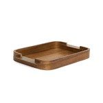 Bandeja Em Mdf E Alça Em Metal Mart G 52cm Marrom