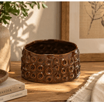 Cachepot Em Cerâmica Orgânico Marrom 20cm Espressione