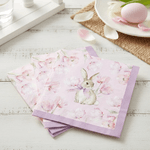 Guardanapo De Papel Pascoa Coelho Laço Flores 20und Lilás
