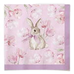 Guardanapo De Papel Pascoa Coelho Laço Flores 20und Lilás