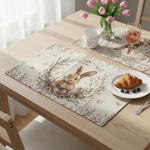 Jogo Americano Páscoa 2 Peças Coelho Ovos Decorados 48x30cm Colorido