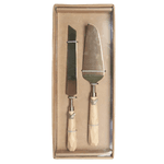 Conjunto 2 Talheres Para Bolo Aço Inox Dourado Borboleta