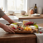 Tábua De Corte Churrasco Pizza Madeira Acácia 38cm