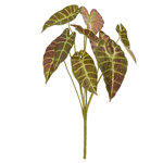 Galho Folhagem Artificial P Decoração Alocasia Real Toque Verde Outono