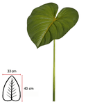 Haste Folha Homalomena Real Toque Verde Outono 75cm