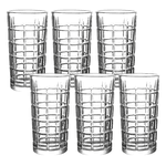 Jogo 6 Copos Long Drink Vidro 380ml Hauskraft Premium Linha Crisp