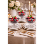 Jogo 3 Taças Em Vidro Sobremesa Sorvete Doces Arya 200ml