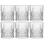 Jogo 6 Copos Baixo De Vidro Clarice Transparente 350ml 