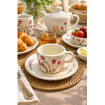 Jogo 4 Xícaras Para Café Em Cerâmica 90ml Linha Florescer