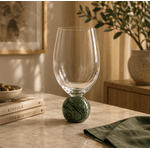 Jogo de Taças para Vinho em Cristal com Base em Mármore Verde Guatemala 520ml – 2 Peças