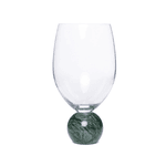 Jogo de Taças para Vinho em Cristal com Base em Mármore Verde Guatemala 520ml – 2 Peças