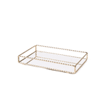 Bandeja Decorativa Dourada De Metal Espelhada 28cm