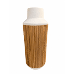 Vaso Decorativo Metal Off Com Palha G 42cm Entrecasa