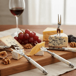 Jogo 4 Peças Aperitivos Em Inox Madreperóla Garfos Espatulas