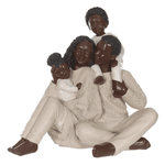 Escultura Decorativa Família Casal Filhos 1 Menino 1 Menina
