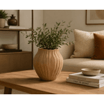 Vaso Decorativo Cerâmica Terracota Areia Textura Orgânico