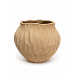 Vaso Decorativo Cerâmica Areia Textura Orgânico 20cm