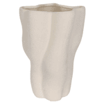 Vaso Decorativo Cerâmica Off White G Design Boho Chic Organico