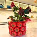 Vaso Cachepot Tomate em Cerâmica Decoração 