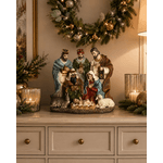Enfeite Natalino Resina Natal Presépio Colorido