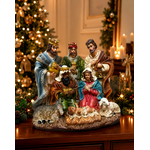 Enfeite Natalino Resina Natal Presépio Colorido