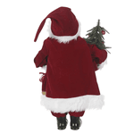 Enfeite Papai Noel Clássico Vermelho Dourado Luxo Natal 45cm