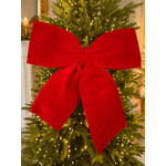 Laço Árvore Natal Veludo 240cm Vermelho Grande Laço