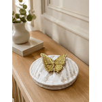 Porta Objetos Joias Resina Branco Caixa Luxo Decorativa