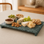 Bandeja Decorativa Servir 30cm Mármore Verde Guatemala