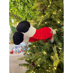 Pernas Papai Noel Entrando Na Arvore De Natal Com Movimento Vermelho Noel Na Arvore