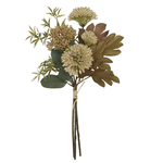 Buque Ramalhete Mix Flor Artificial 36cm Creme Outono