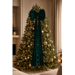 Laço Gigante Árvore Natal Veludo Porta 80x1,80m Maxi Laço