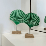 Decoração Marítima Para Casa Em Madeira 2 Concha Verde